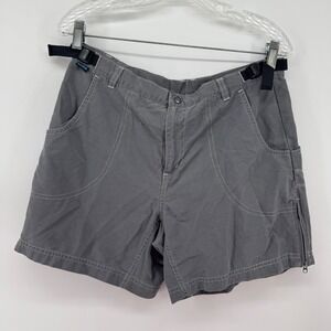 Kuhl Women's Gray Hiking Outdoor Shorts Size Medium Lightweight Zip Pocket